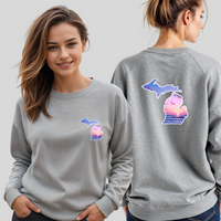 "Michigan Sunset"Relaxed Fit Classic Crew Unisex Sweatshirt