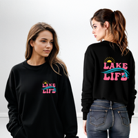 "Summer Lake Life"Relaxed Fit Bright Classic Crew Unisex Sweatshirt