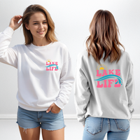 "Summer Lake Life"Relaxed Fit Bright Classic Crew Unisex Sweatshirt