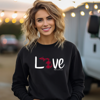 "Michigan Love Plaid"Relaxed Fit Classic Crew Sweatshirt Sale