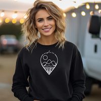 "Find Me Here"Relaxed Fit Classic Crew Sweatshirt