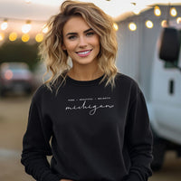 "Majestic"Relaxed Fit Classic Crew Sweatshirt