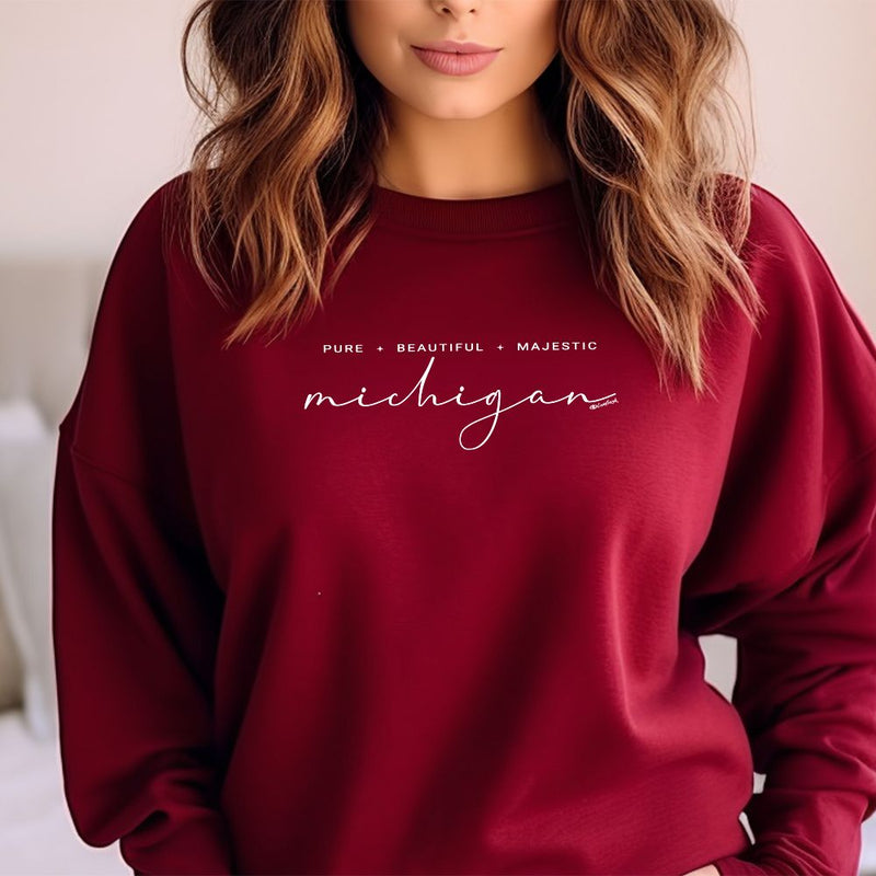 "Majestic"Relaxed Fit Classic Crew Sweatshirt