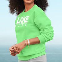 "Michigan Lake Life"Relaxed Fit Bright Classic Crew Sweatshirt