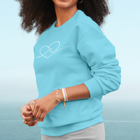 "Wave Of Love"Relaxed Fit Classic Crew Sweatshirt