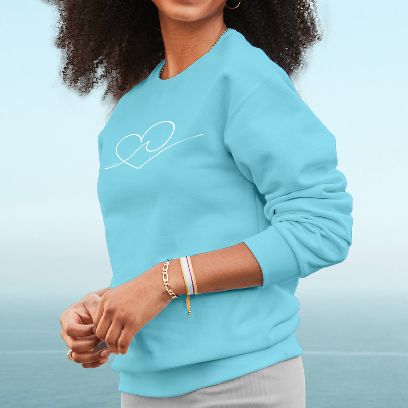 "Wave Of Love"Relaxed Fit Classic Crew Unisex Sweatshirt