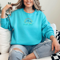 SALE "Sunshine On The Fresh Coast"Relaxed Fit Classic Crew Unisex Sweatshirt