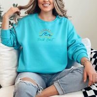 "Sunshine On The Fresh Coast"Relaxed Fit Classic Crew Sweatshirt