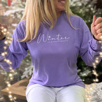 "Winter Majestic"Relaxed Fit Stonewashed Long Sleeve T-Shirt