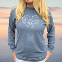 "I Love Boo"Relaxed Fit Stonewashed Long Sleeve T-Shirt