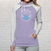 "Winter Kind Of Life"Women's Striped Double Hood Pullover