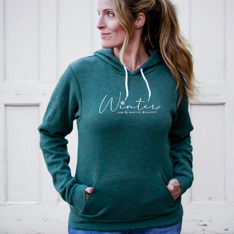 "Winter Majestic"Relaxed Fit Angel Fleece Hoodie