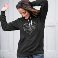 "I Love Boo"Relaxed Fit Angel Fleece Hoodie