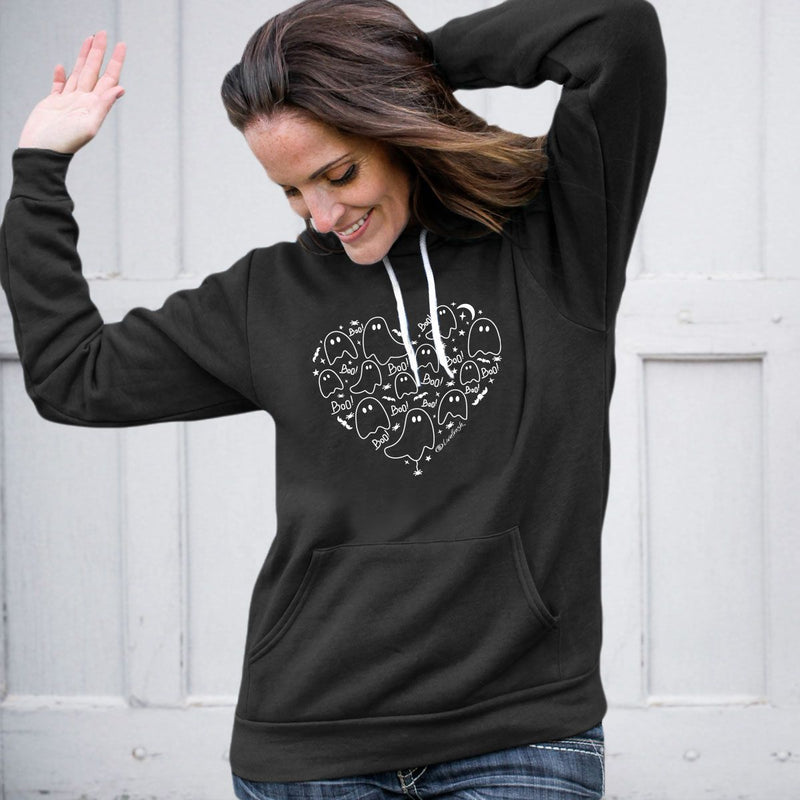 "I Love Boo"Relaxed Fit Angel Fleece Unisex Hoodie