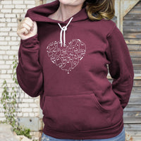 "I Love Boo"Relaxed Fit Angel Fleece Hoodie