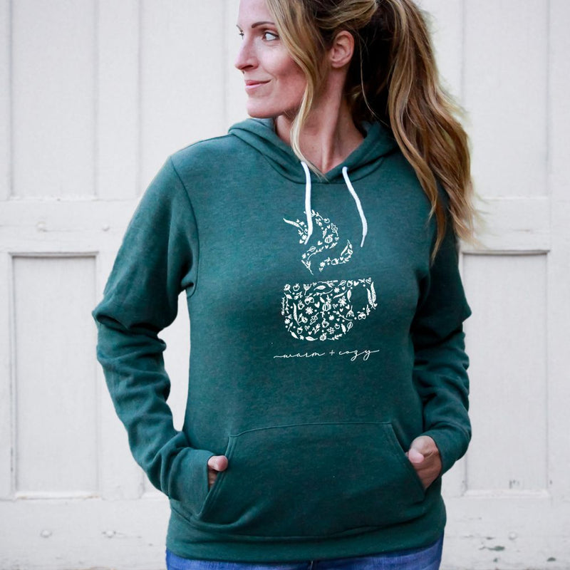 "Warm &Cozy"Relaxed Fit Angel Fleece Unisex Hoodie