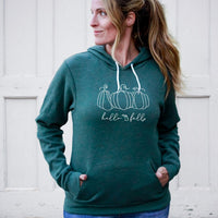 "Hello Pumpkin"Relaxed Fit Angel Fleece Hoodie