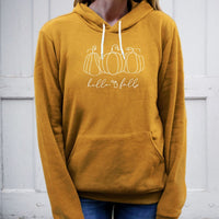 "Hello Pumpkin"Relaxed Fit Angel Fleece Hoodie