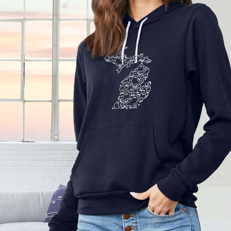 "Spooky Night"Relaxed Fit Angel Fleece Unisex Hoodie