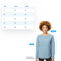 "Lake Life WAVES"Women's Ultra Soft Wave Wash Crew Sweatshirt