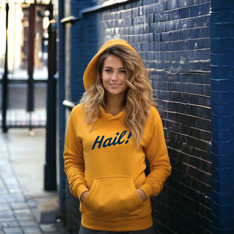 "Hail"Relaxed Fit Classic Hoodie
