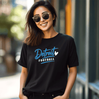 "Detroit Football"Relaxed Fit Crew Unisex T-Shirt