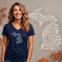 "Michigan Gobble"Women's V-Neck