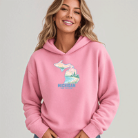 "Livin'The Dream In Michigan"Women's Midi Length Oversize Hoodie