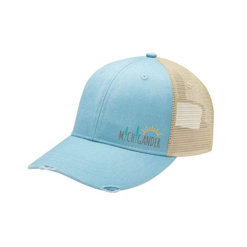 "Michigander"Distressed Comfort Hat