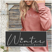 "Winter Majestic"Women's Ultra Soft Wave Wash Crew Sweatshirt
