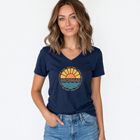 "Shark Free•Salt Free•Stress Free"Women's V-Neck
