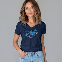 "Detroit Football"Women's V-Neck