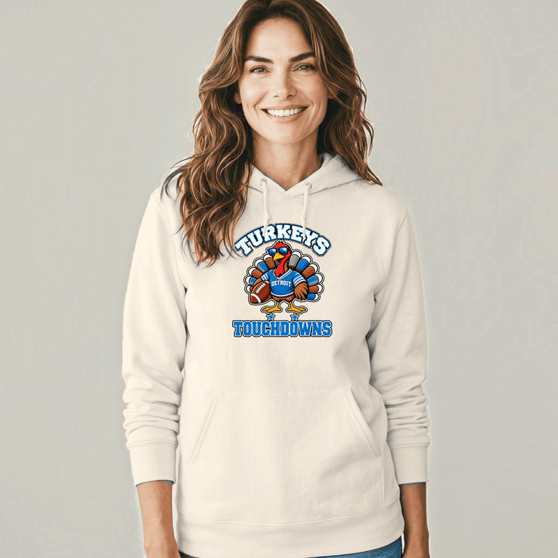 "Turkey Touchdowns"Relaxed Fit Classic Unisex Hoodie