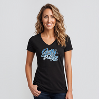 "Gritty &Pretty Detroit"Women's V-Neck