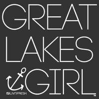 "Great Lakes Girl"Women's Varsity Fleece Crew Sweatshirt CLEARANCE