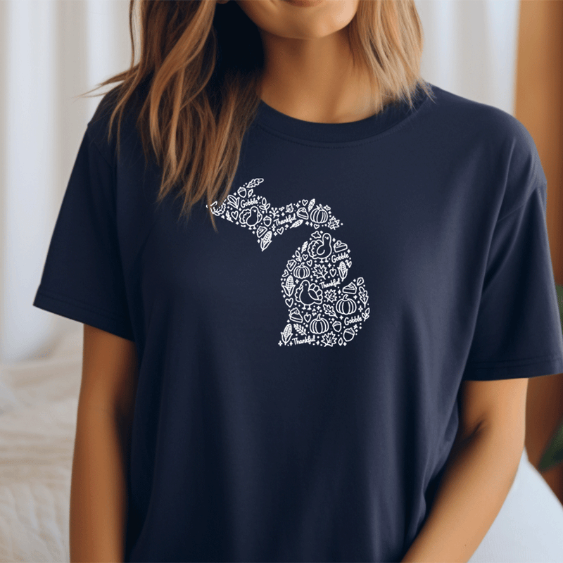 "Michigan Gobble"Relaxed Fit Crew Unisex T-Shirt