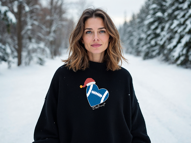 SALE "SANTA Love Detroit"Relaxed Fit Classic Crew Unisex Sweatshirt