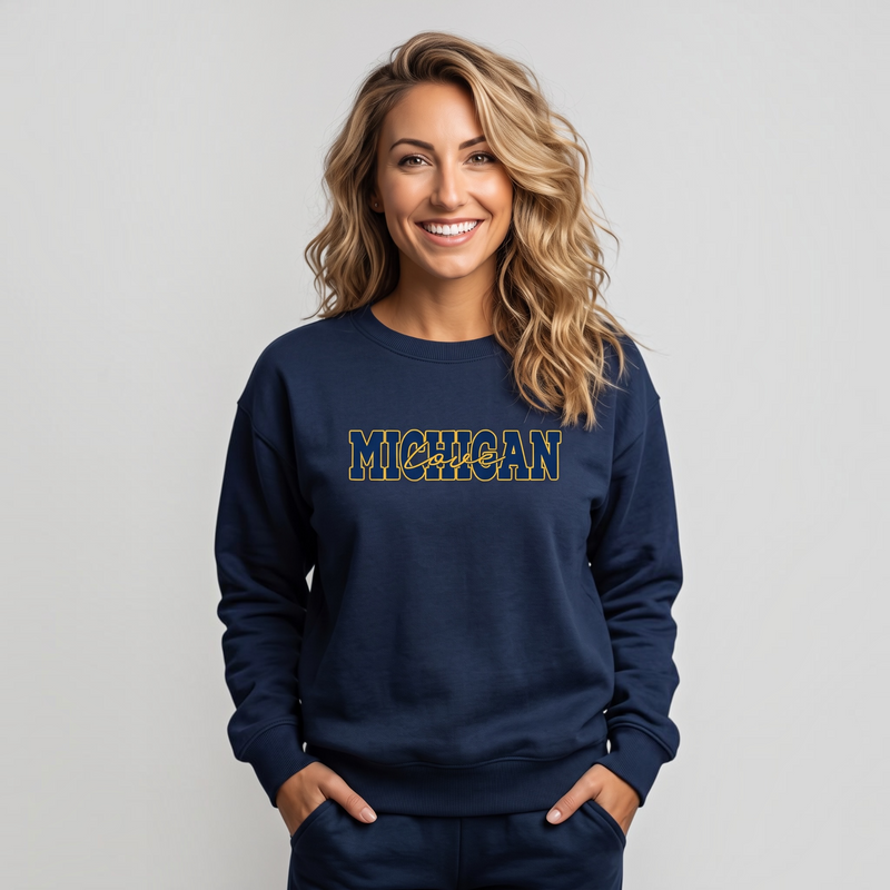 "Michigan Love"Relaxed Fit Classic Crew Unisex Sweatshirt