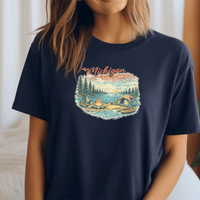"Camp Michigan"Relaxed Fit Crew Unisex T-Shirt
