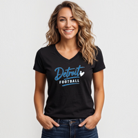 "Detroit Football"Women's V-Neck
