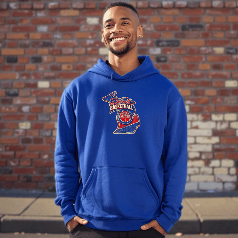 "Detroit Basketball"Men's Classic Hoodie