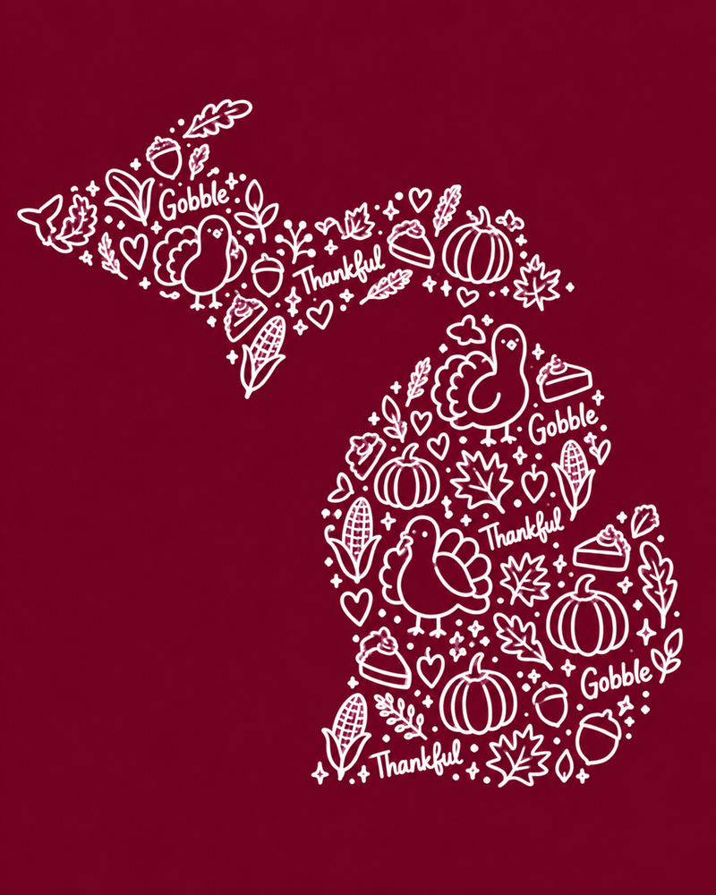 "Michigan Gobble"Relaxed Fit Classic Crew Unisex Sweatshirt