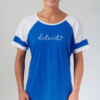 "Detroit Pride"Women's Colorblock Tee