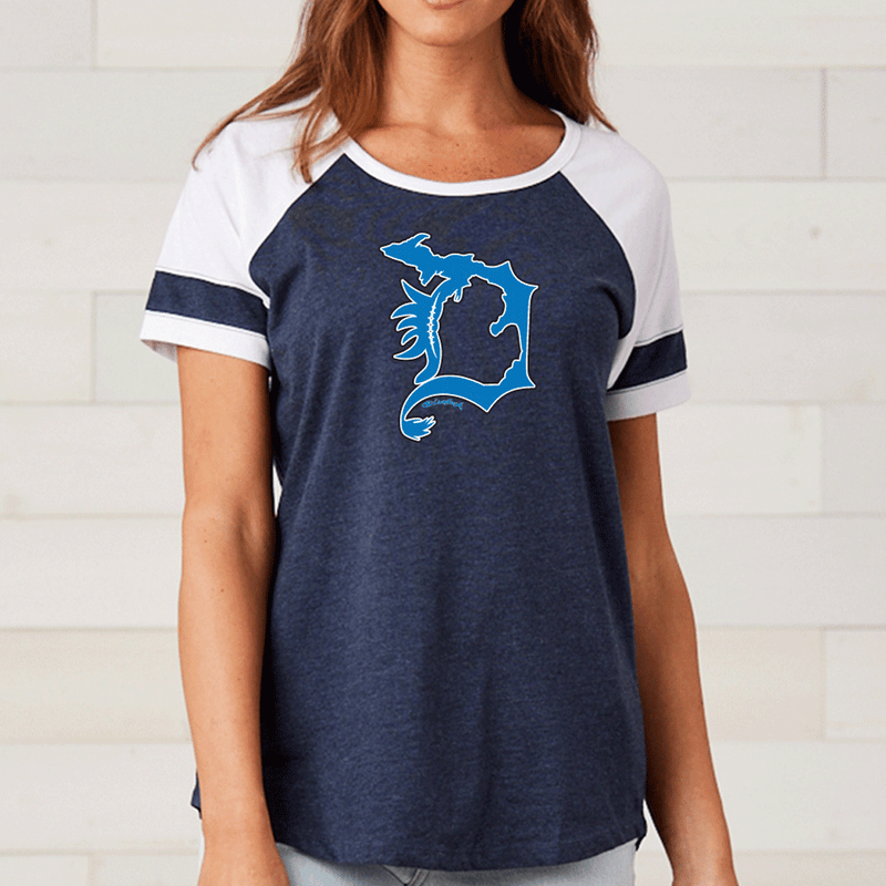 "Lions D"Women's Colorblock Tee