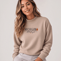 "Michigan Fall Girl"Women's Mock Neck Sweatshirt