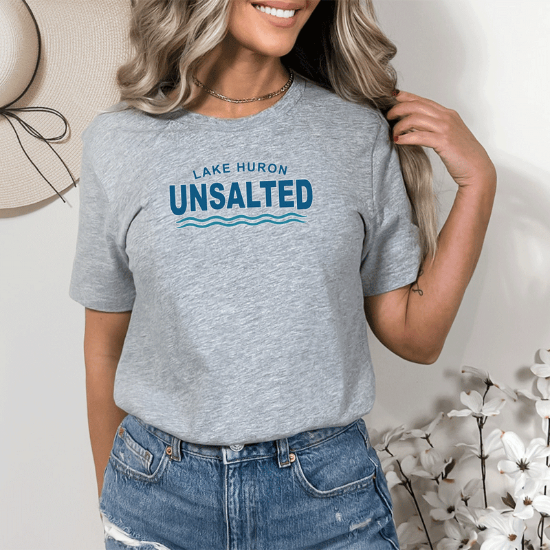"Lake Huron Unsalted"Relaxed Fit Crew Unisex T-Shirt