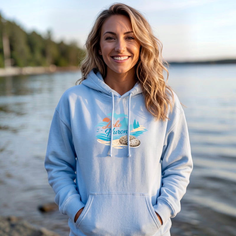 "Lake Huron Petoskey Stone"Relaxed Fit Classic Unisex Hoodie