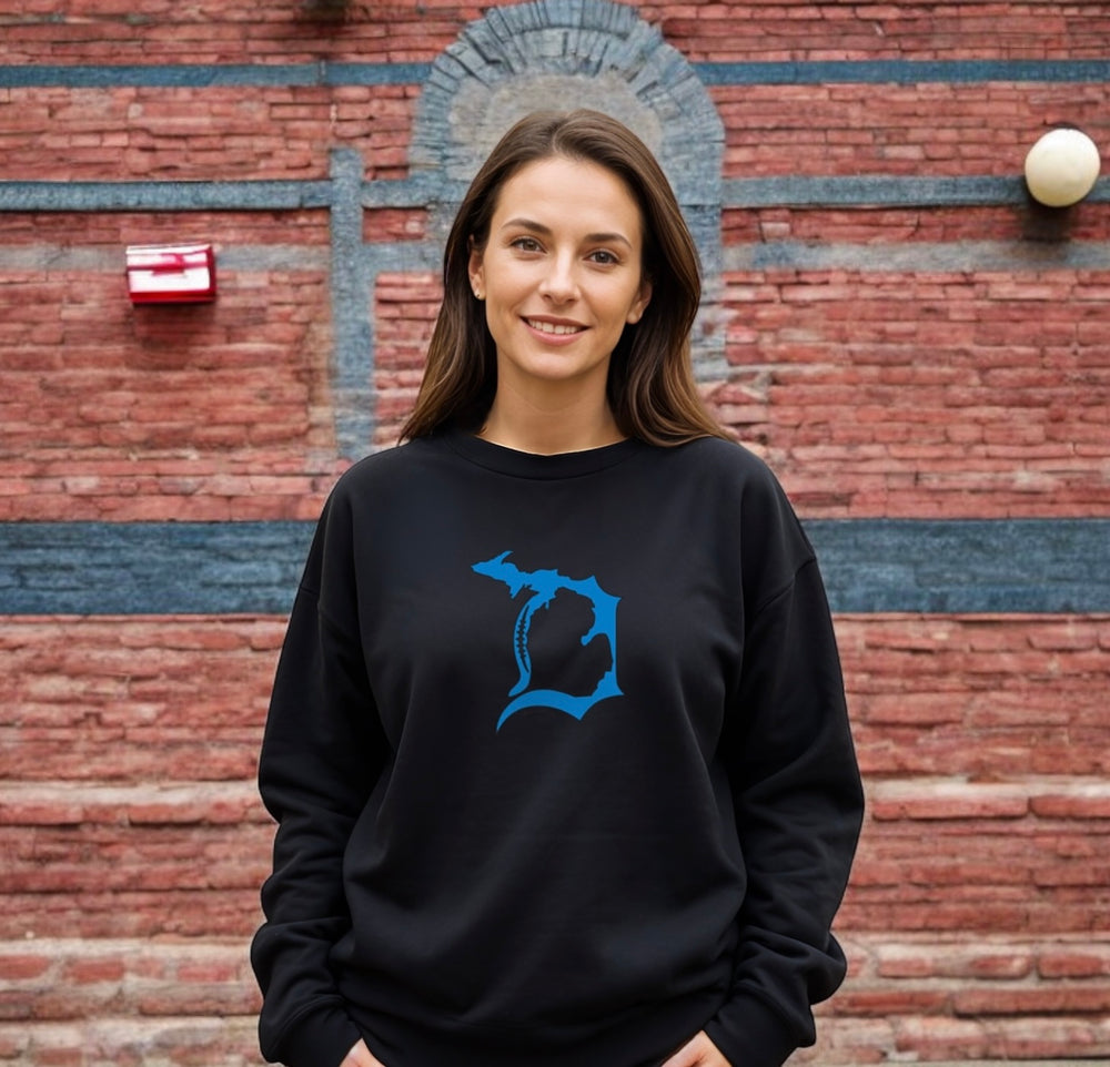 "Football In The D" Relaxed Fit Classic Crew Unisex Sweatshirt