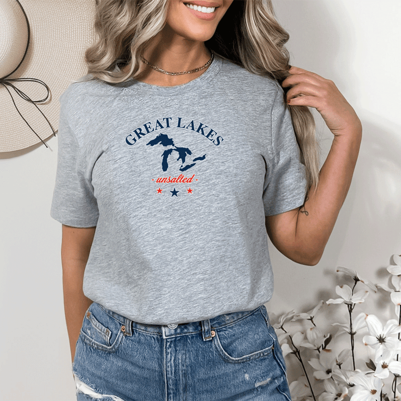 "Great Lakes"Relaxed Fit Crew Unisex T-Shirt