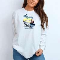 "Home Runs Deep"Relaxed Fit Long Sleeve Unisex T-Shirt